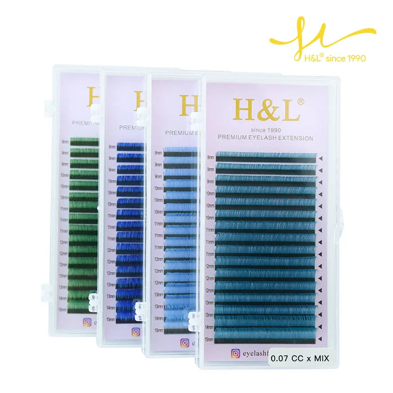 H&L New C/D/CC Curl 0.07 mm Mix Length False Lashes Eyelash Individual Colored Lashes Faux Eyelash Extensions - 24 Timmar Deals