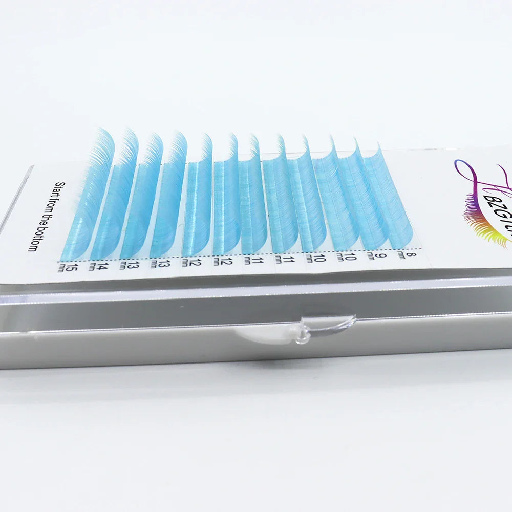 Color Lash Purple Blue Brown Green Red White Pink Yellow Eyelash Extensions Individual False Colored Mink Lashes Makeup - 24 Timmar Deals