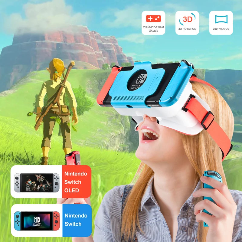 Nintendo Switch OLED VR Headset Glasögon 3D Virtual Reality Glasögon för speltillbehör - 24 Timmar Deals