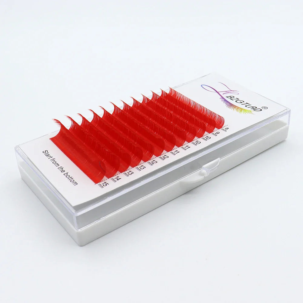 Color Lash Purple Blue Brown Green Red White Pink Yellow Eyelash Extensions Individual False Colored Mink Lashes Makeup - 24 Timmar Deals