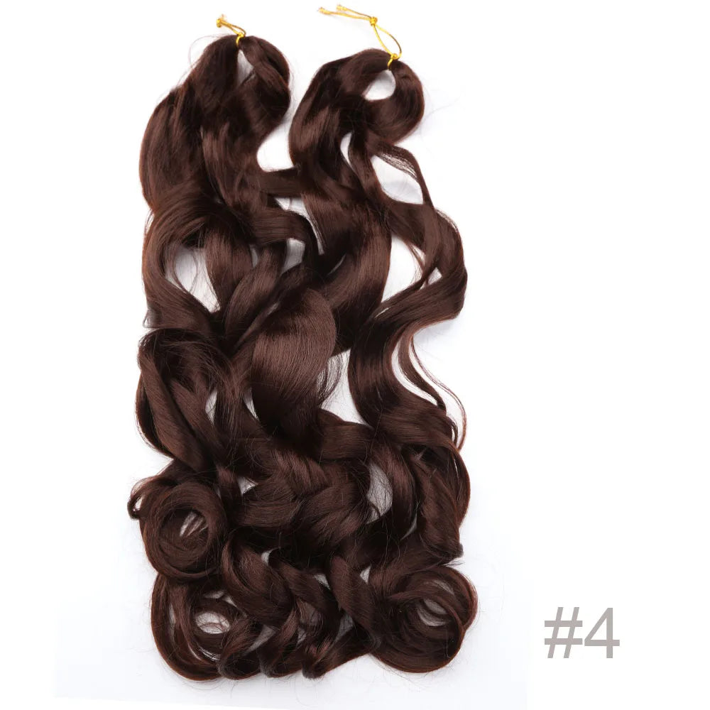 Syntetisk Loose Wave Flätning Hårförlängningar franska lockar Ombre #33, #27,#14, #30 - 24 Timmar Deals