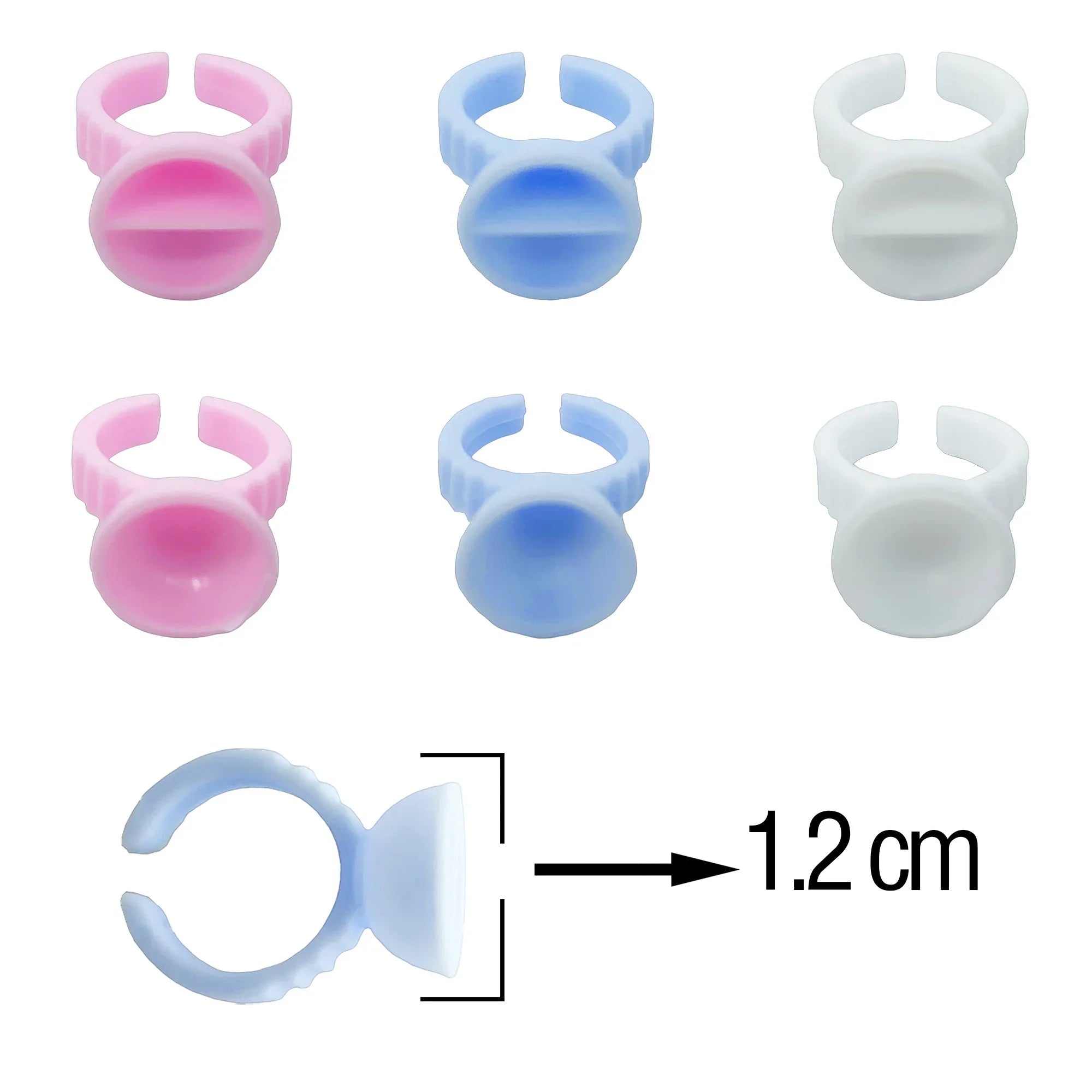 50/100 st Engångs ögonfranslim Cup Ringar Hållare Behållare Tatuering Pigment Ögonfransförlängningsverktyg Lash Supplies - 24 Timmar Deals