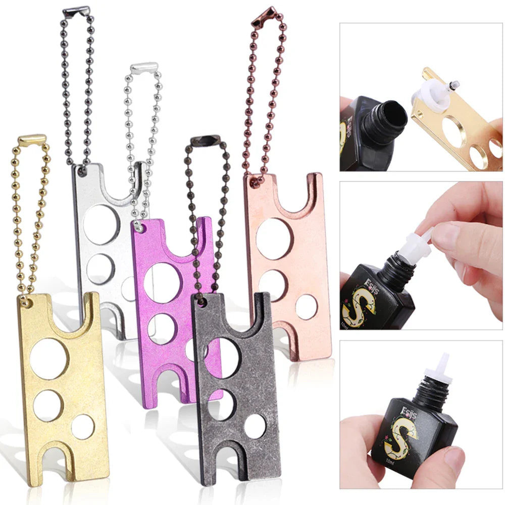 Multifunctional Stainless steel Caps Opener for Universal Eyelash Glue Replacement Bottle Mouth Head Anti-blocking Eyelash Tool - 24 Timmar Deals