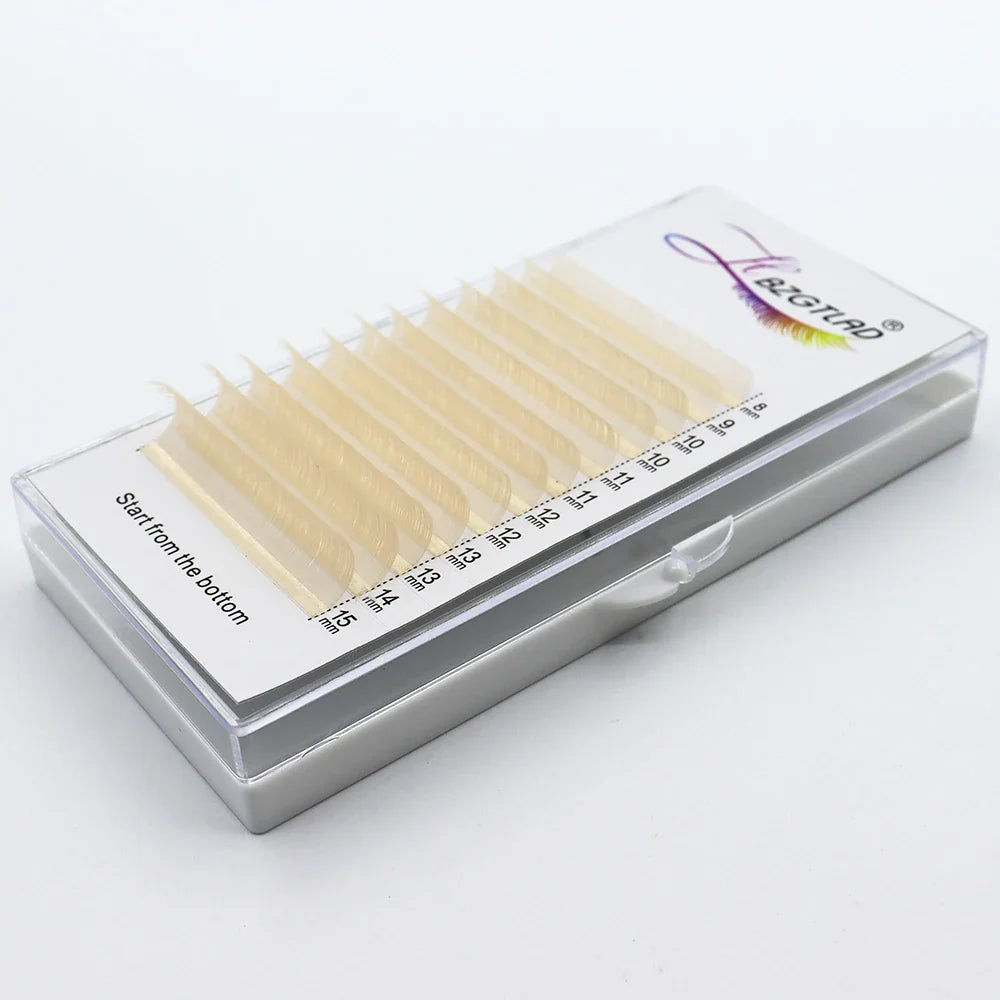 Color Lash Purple Blue Brown Green Red White Pink Yellow Eyelash Extensions Individual False Colored Mink Lashes Makeup - 24 Timmar Deals