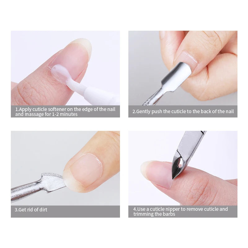 1 st Dubbelände rostfritt stål nagelbandstryckare - 24 Timmar Deals