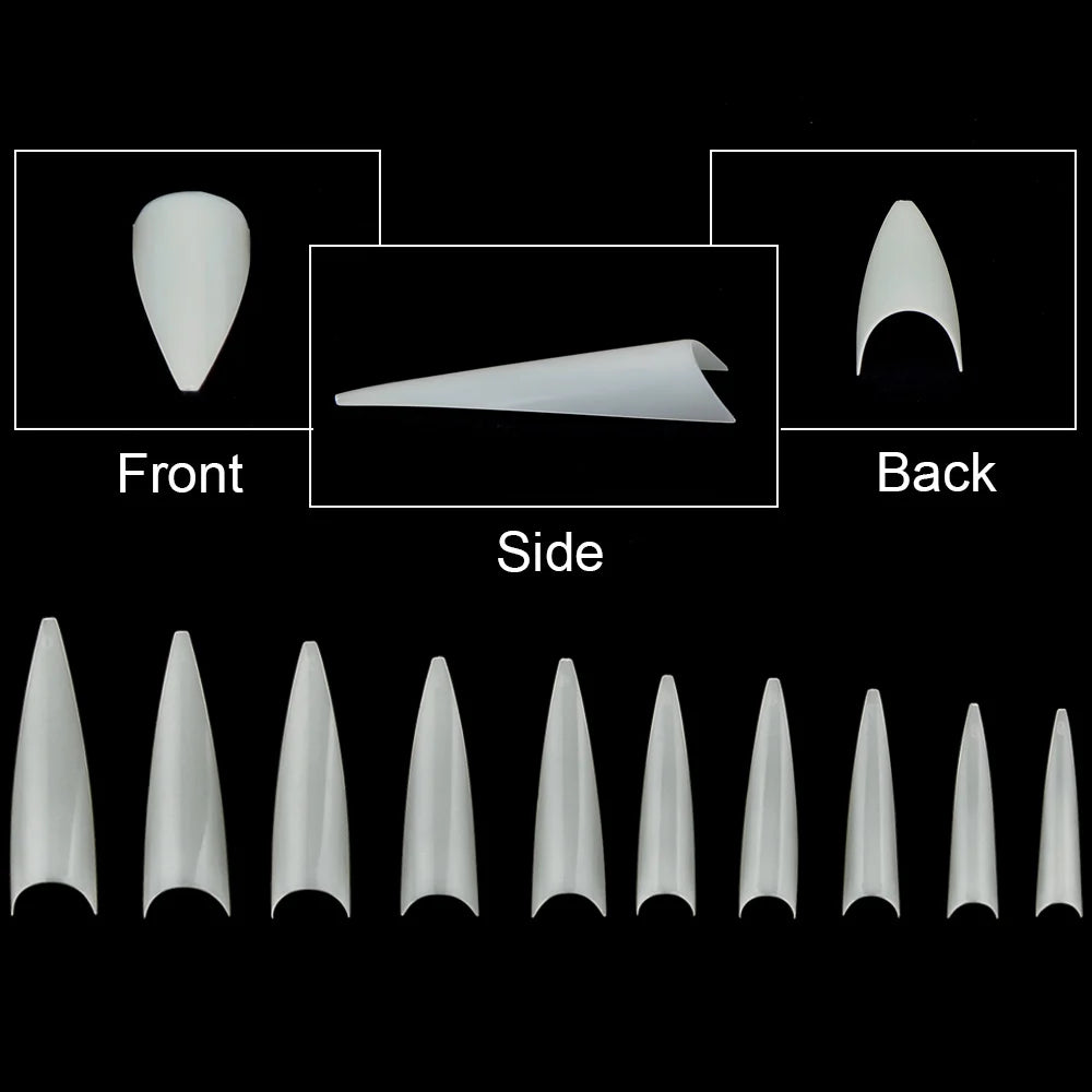 500pcs/Bag Nail Tips Stiletto - 24 Timmar Deals