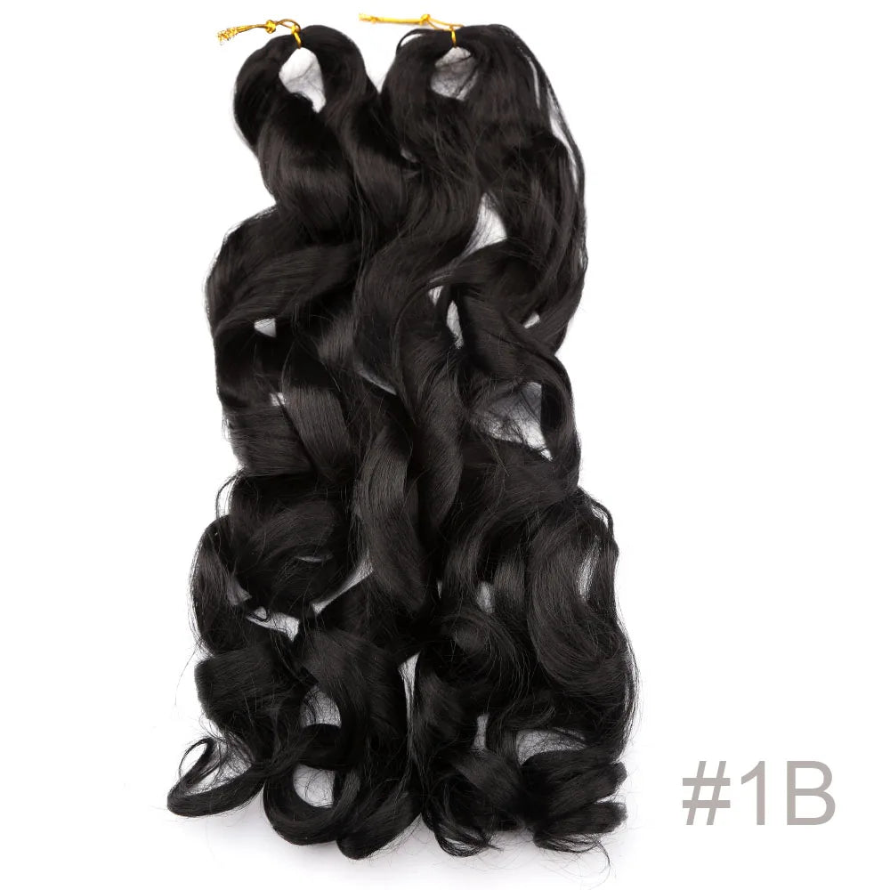 Syntetisk Loose Wave Flätning Hårförlängningar franska lockar Ombre #33, #27,#14, #30 - 24 Timmar Deals