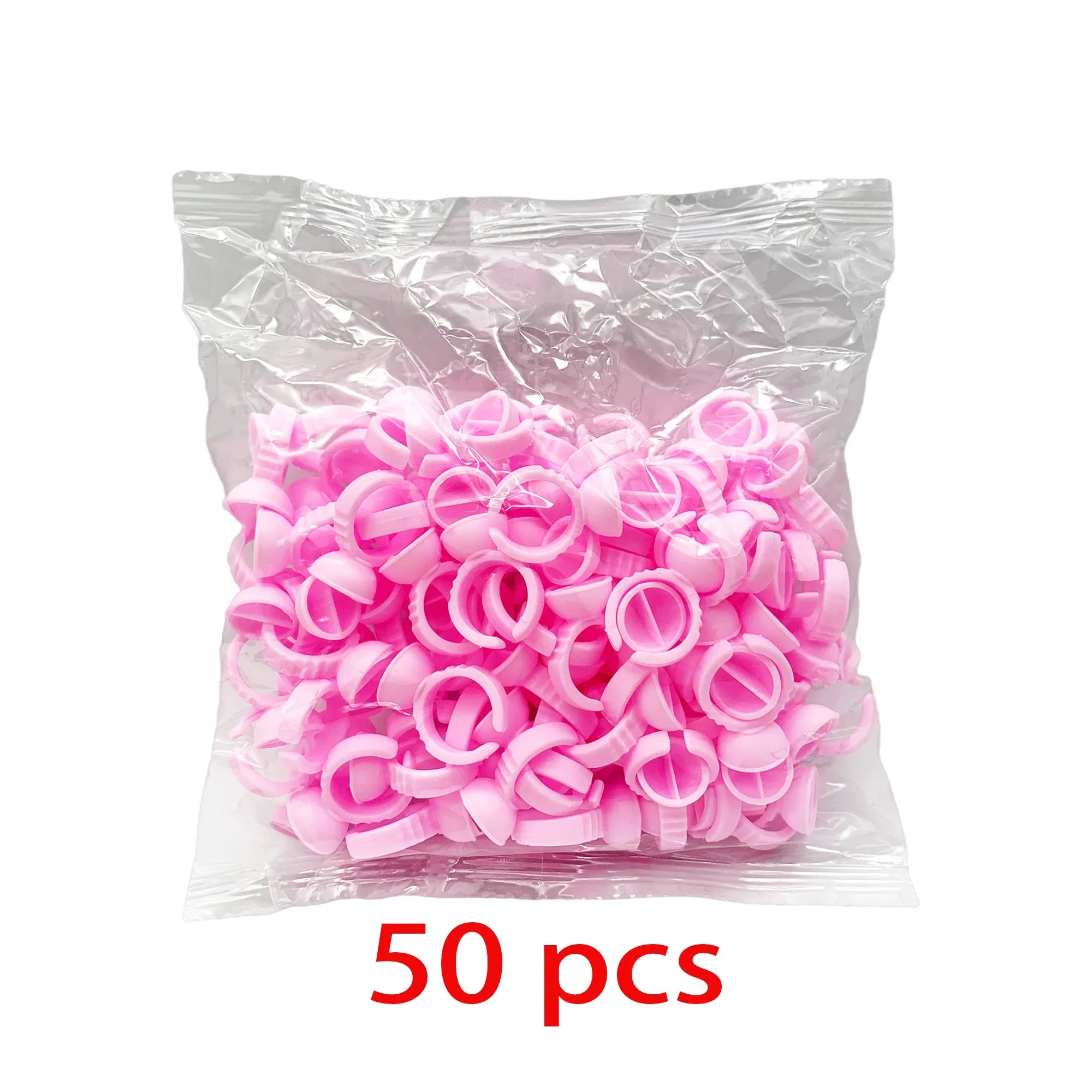 50/100 st Engångs ögonfranslim Cup Ringar Hållare Behållare Tatuering Pigment Ögonfransförlängningsverktyg Lash Supplies - 24 Timmar Deals