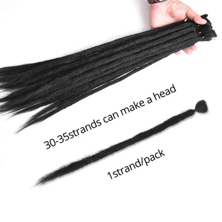 5 trådar 20 tum syntetiska dreadlocks hårförlängningar Mjukt handgjort virkat hår - 24 Timmar Deals