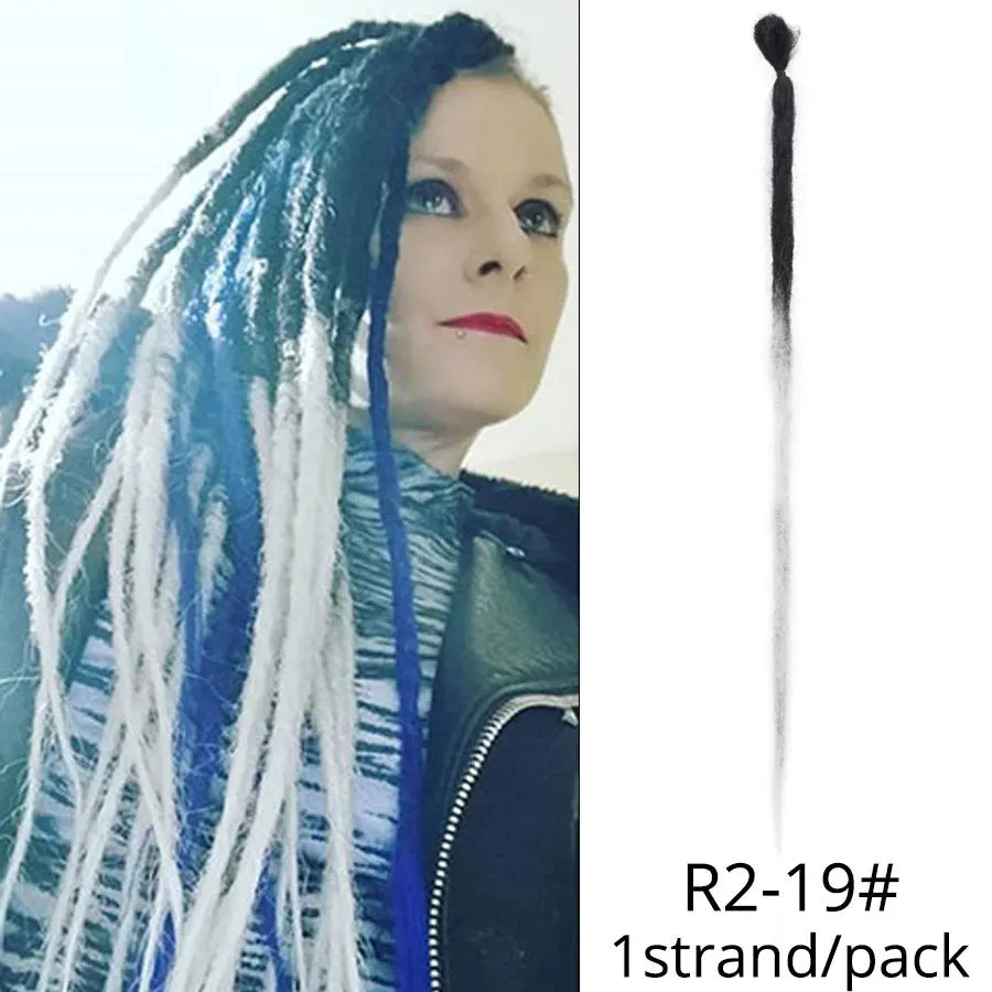 5 trådar 20 tum syntetiska dreadlocks hårförlängningar Mjukt handgjort virkat hår - 24 Timmar Deals