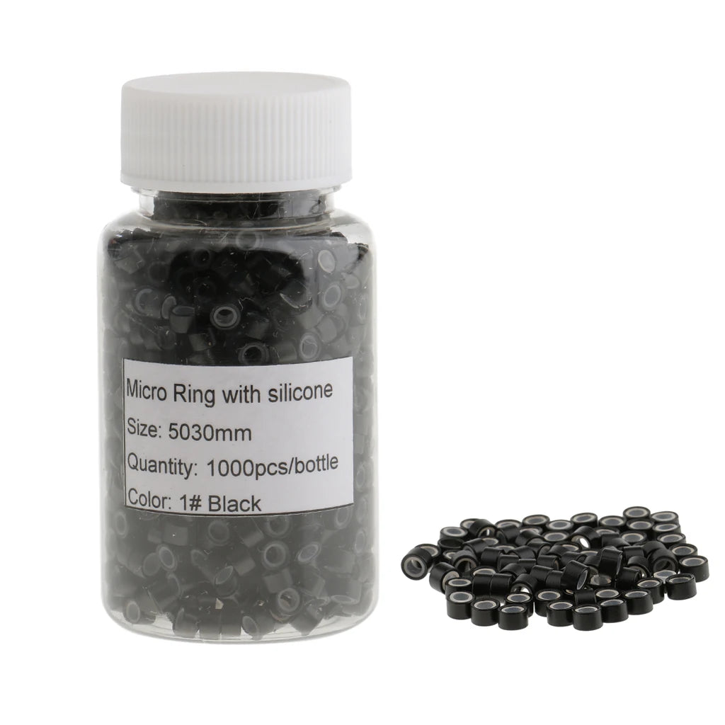 1000st Hårförlängning Silikon Mikroringar Länkar Pärlor - 24 Timmar Deals