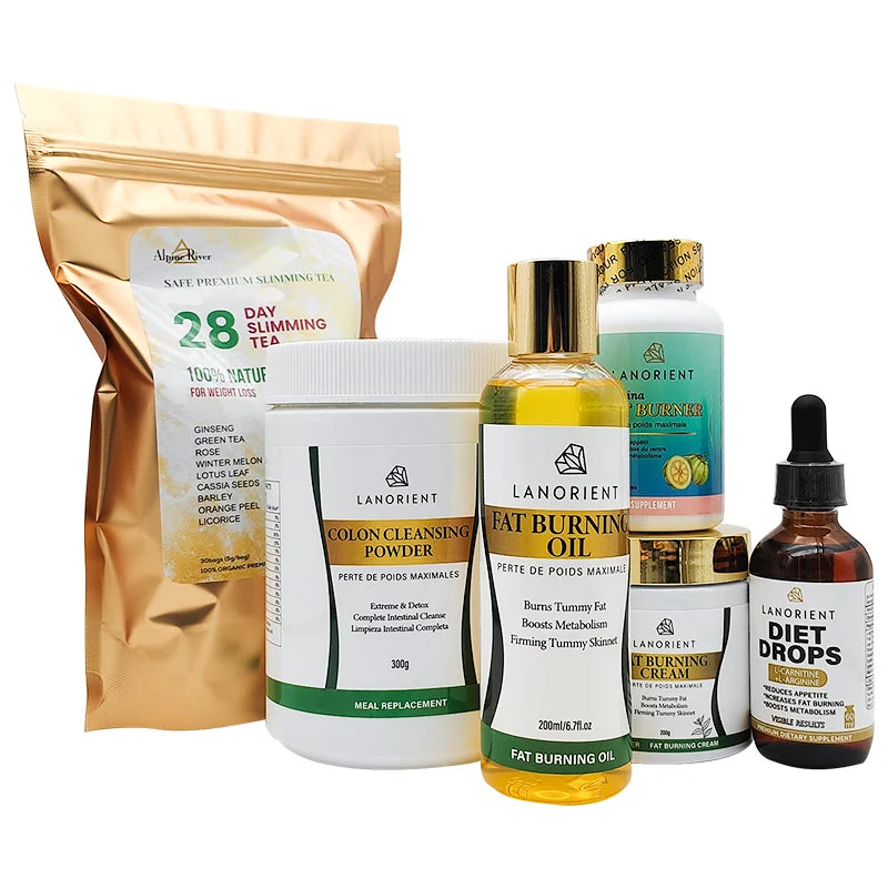 Ekologisk växtbaserad snabb fettförbränning Smidig buken Viktminskning Bantning Body Care Set - 24 Timmar Deals