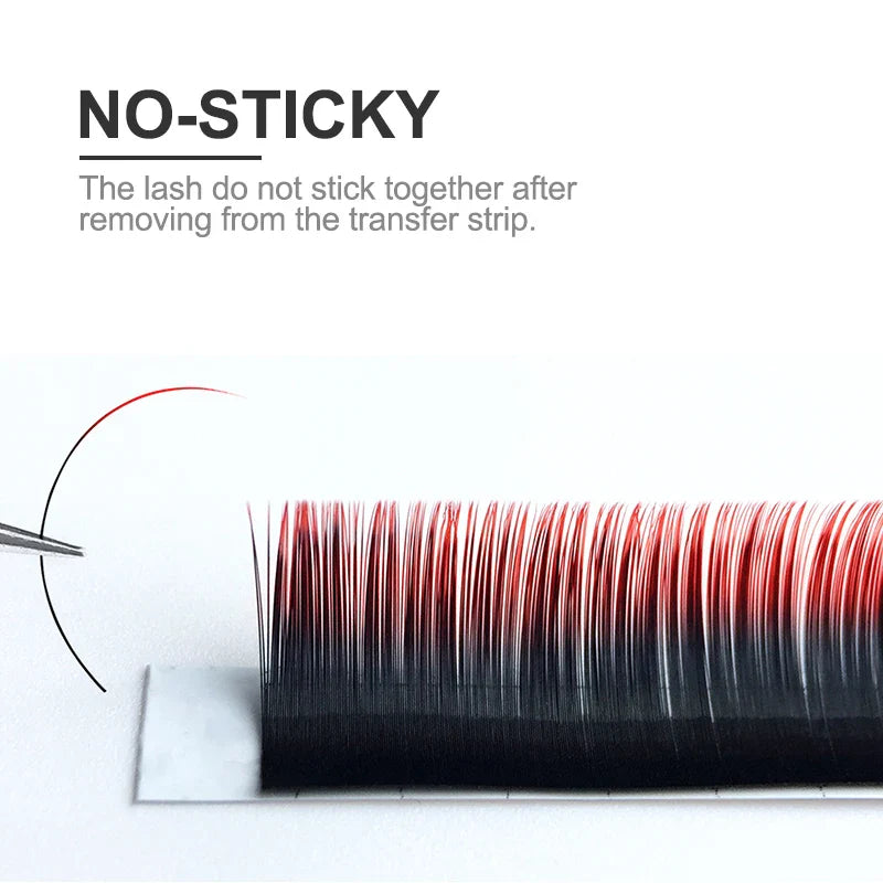 Ombre Color Eyelash Extension Individual Mink Colored Lashes False Gradient Eyelashes Professional Salon Makeup tools - 24 Timmar Deals