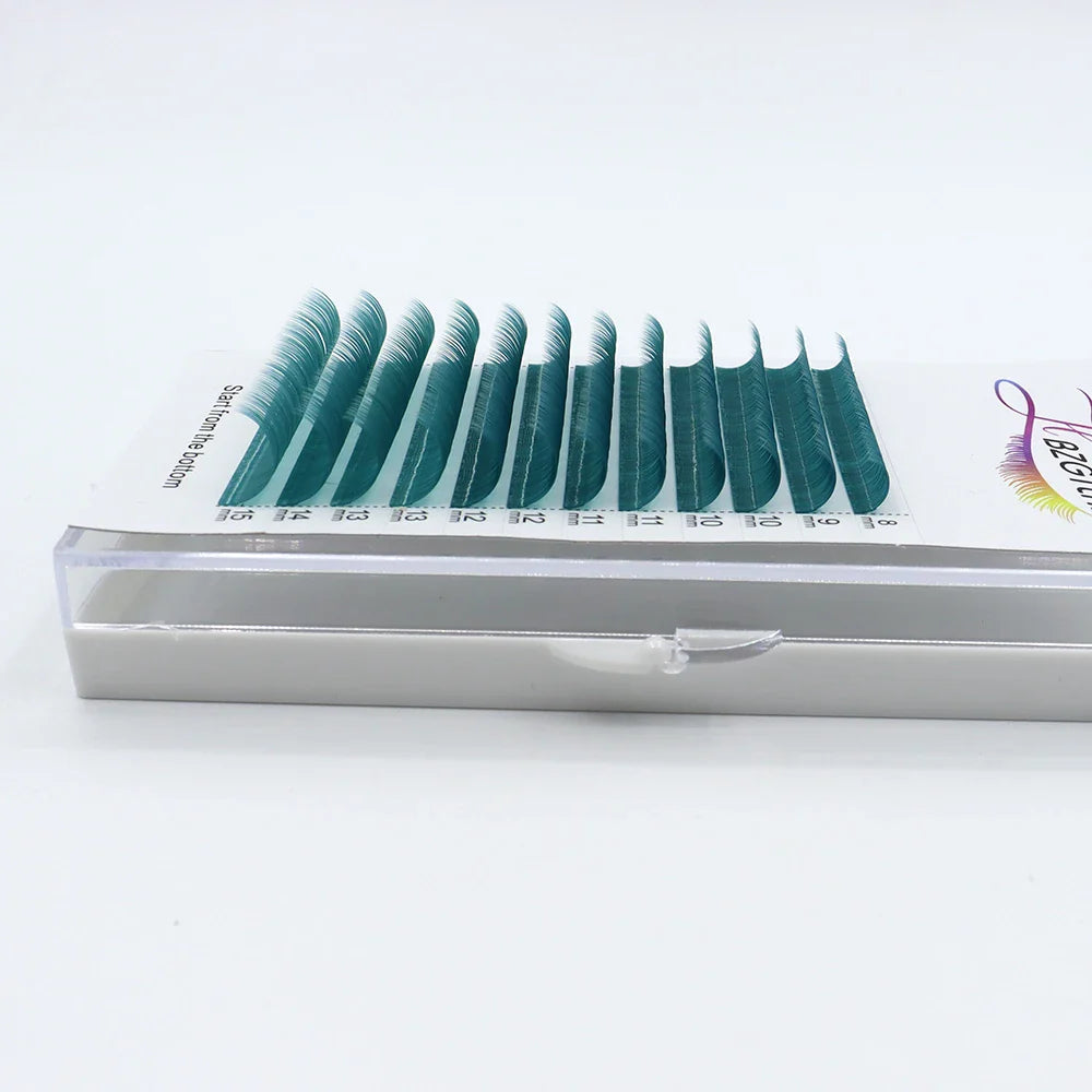 Color Lash Purple Blue Brown Green Red White Pink Yellow Eyelash Extensions Individual False Colored Mink Lashes Makeup - 24 Timmar Deals