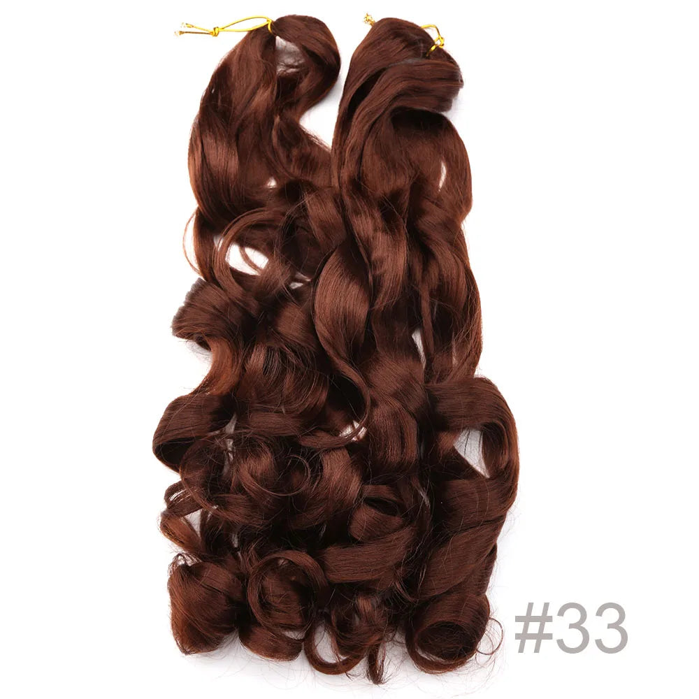 Syntetisk Loose Wave Flätning Hårförlängningar franska lockar Ombre #613, #27, #24, #29, #15 - 24 Timmar Deals