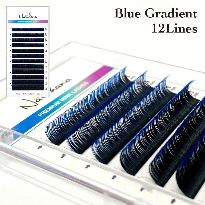 Ombre Color Eyelash Extension Individual Mink Colored Lashes False Gradient Eyelashes Professional Salon Makeup tools - 24 Timmar Deals
