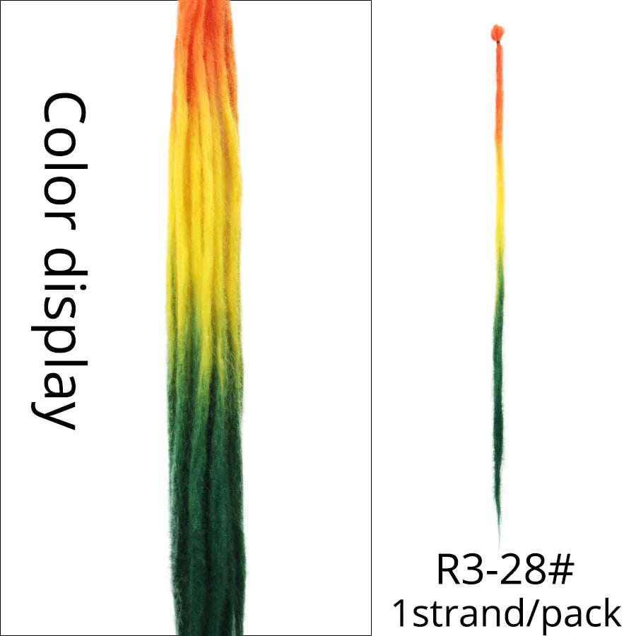5 trådar 20 tum syntetiska dreadlocks hårförlängningar Mjukt handgjort virkat hår - 24 Timmar Deals