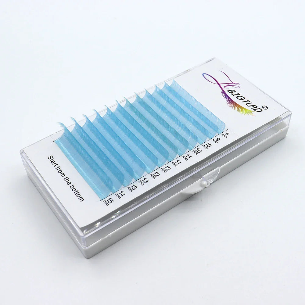 Color Lash Purple Blue Brown Green Red White Pink Yellow Eyelash Extensions Individual False Colored Mink Lashes Makeup - 24 Timmar Deals