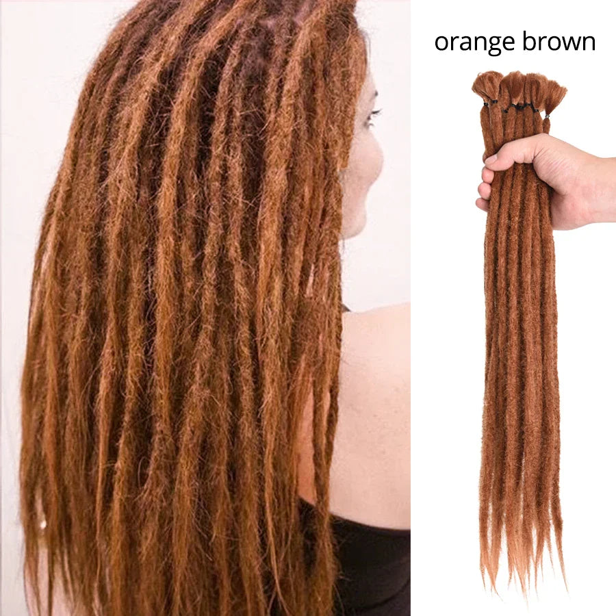 5 trådar 20 tum syntetiska dreadlocks hårförlängningar Mjukt handgjort virkat hår - 24 Timmar Deals