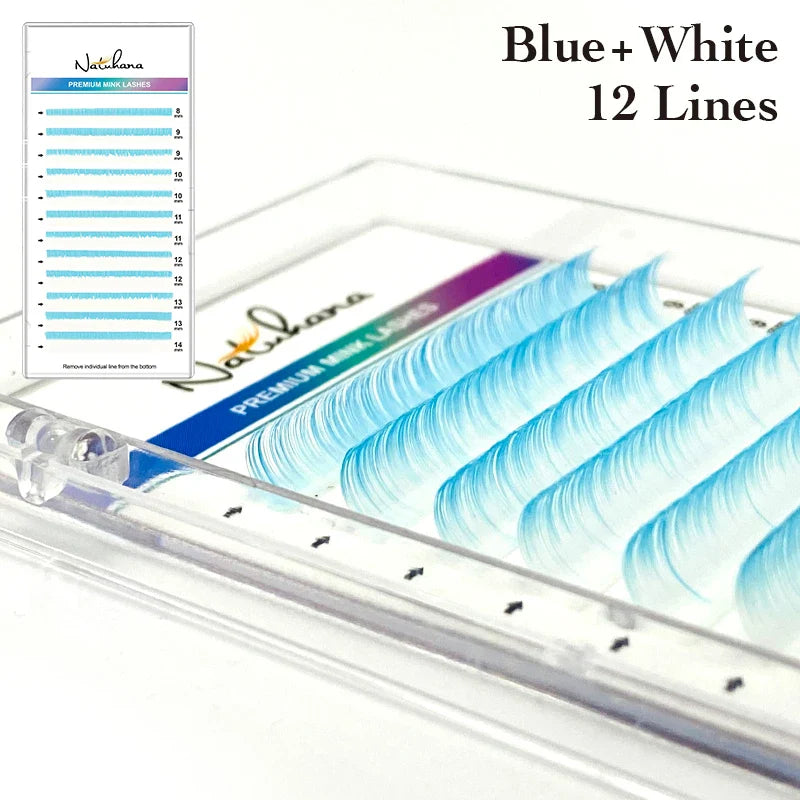 Ombre Color Eyelash Extension Individual Mink Colored Lashes False Gradient Eyelashes Professional Salon Makeup tools - 24 Timmar Deals