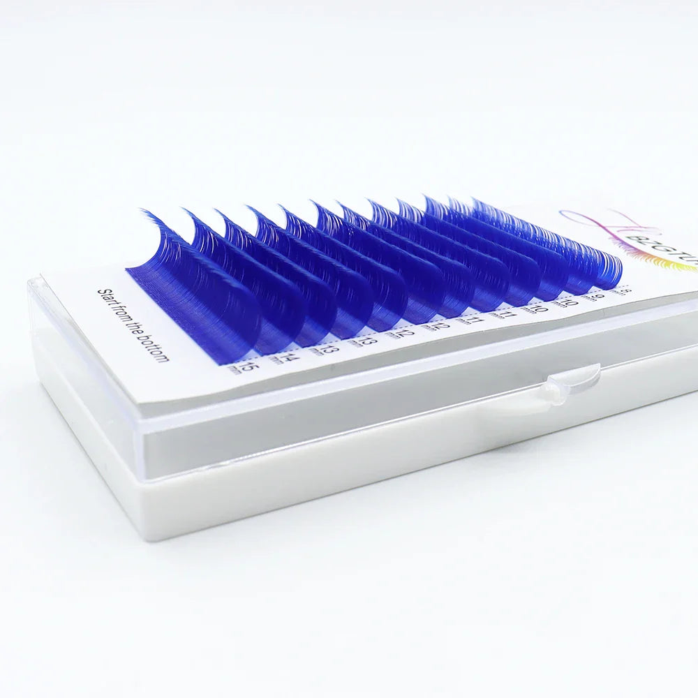 Color Lash Purple Blue Brown Green Red White Pink Yellow Eyelash Extensions Individual False Colored Mink Lashes Makeup - 24 Timmar Deals