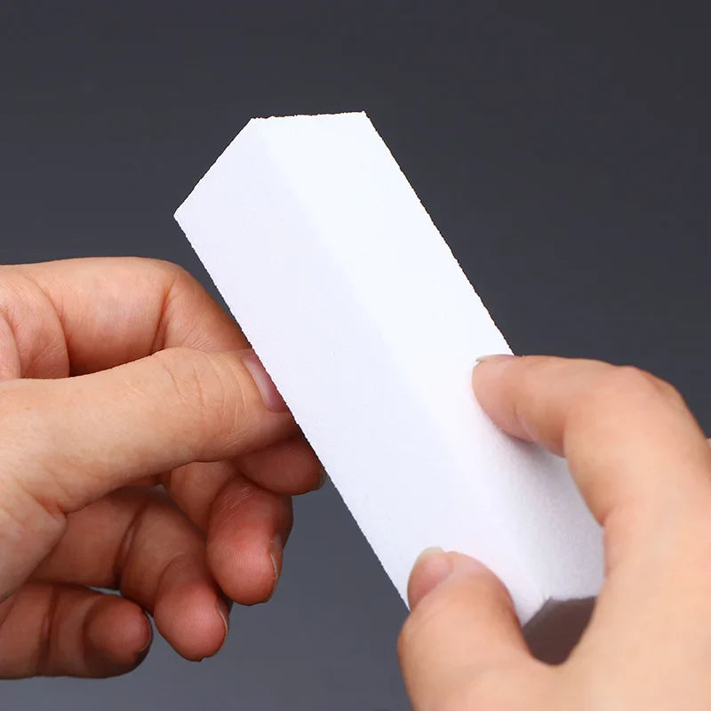 White Nail Art Buffers Sanding Block Buffing Grinding Polishing Block Nail File Buffer Pedicure Professional Nail Art Tool - 24 Timmar Deals