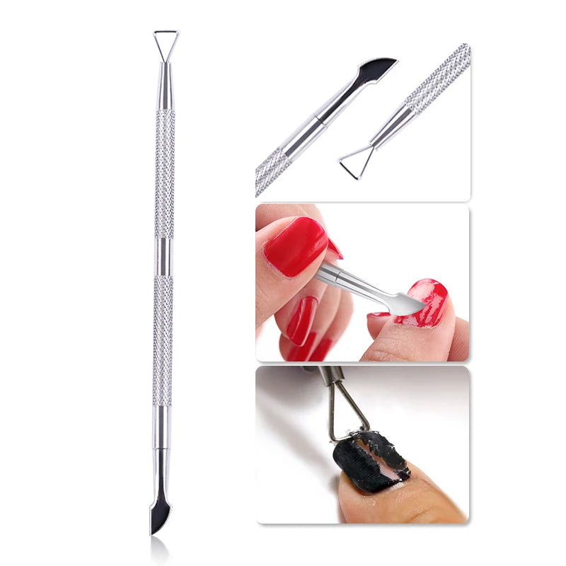 1 st Dubbelände rostfritt stål nagelbandstryckare - 24 Timmar Deals