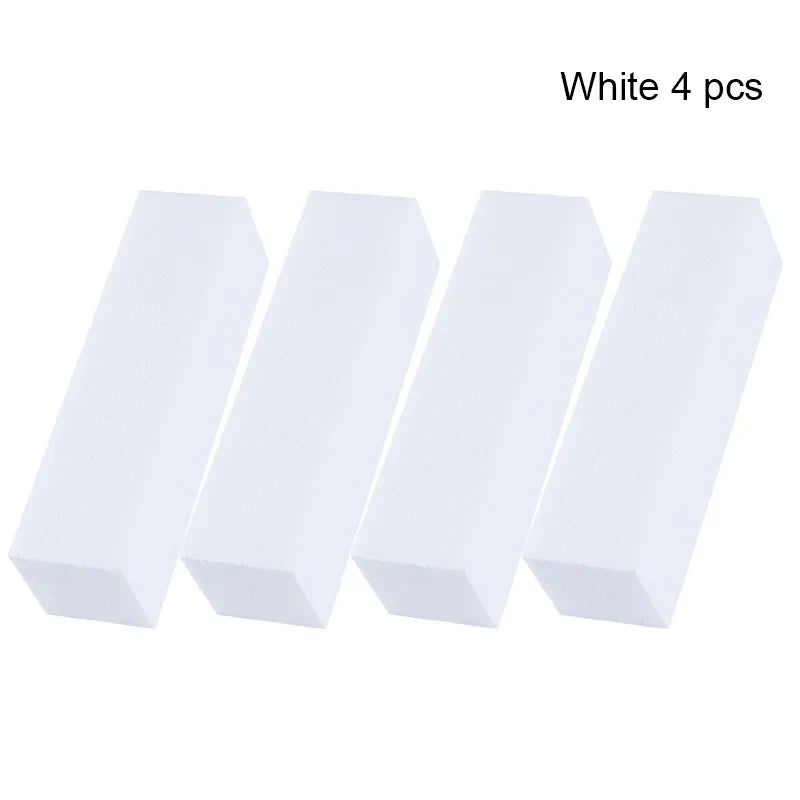 White Nail Art Buffers Sanding Block Buffing Grinding Polishing Block Nail File Buffer Pedicure Professional Nail Art Tool - 24 Timmar Deals