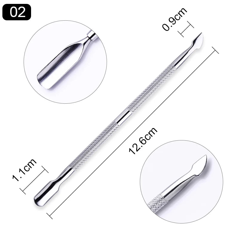 1 st Dubbelände rostfritt stål nagelbandstryckare - 24 Timmar Deals