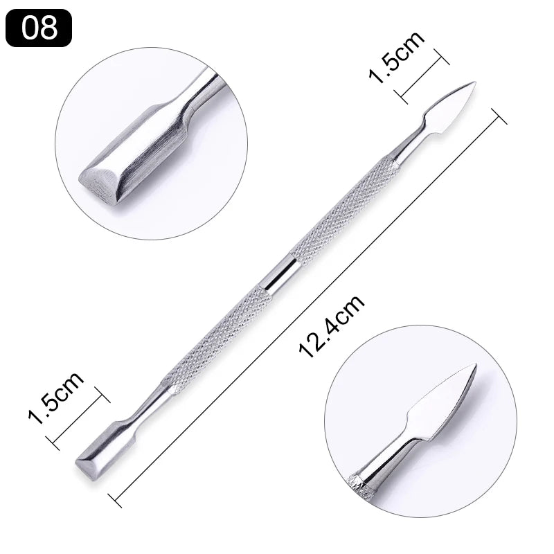 1 st Dubbelände rostfritt stål nagelbandstryckare - 24 Timmar Deals