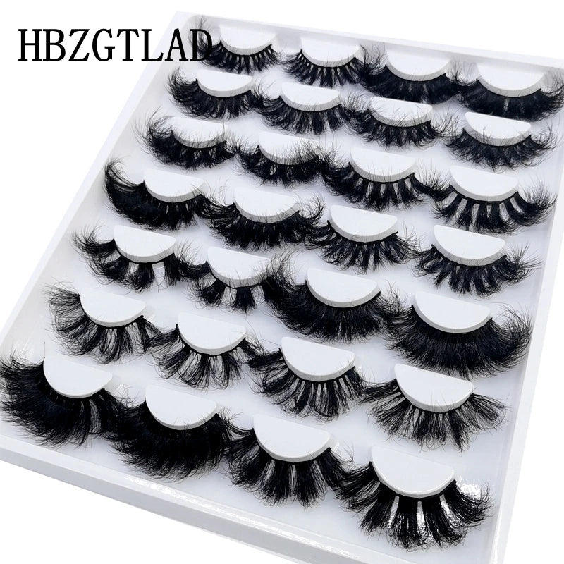 Lashes 14 Pairs Eyelashes Faux Mink Eyelashes Long Lasting Fluffy 25mm Mink Lashes Dramatic Volume lashes Extension Thick Long - 24 Timmar Deals