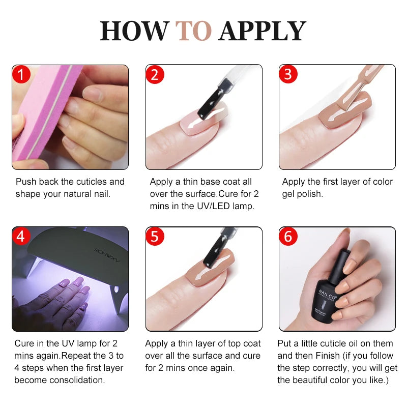 12st/Set 15ml LED UV Gellack Soak Off - 24 Timmar Deals