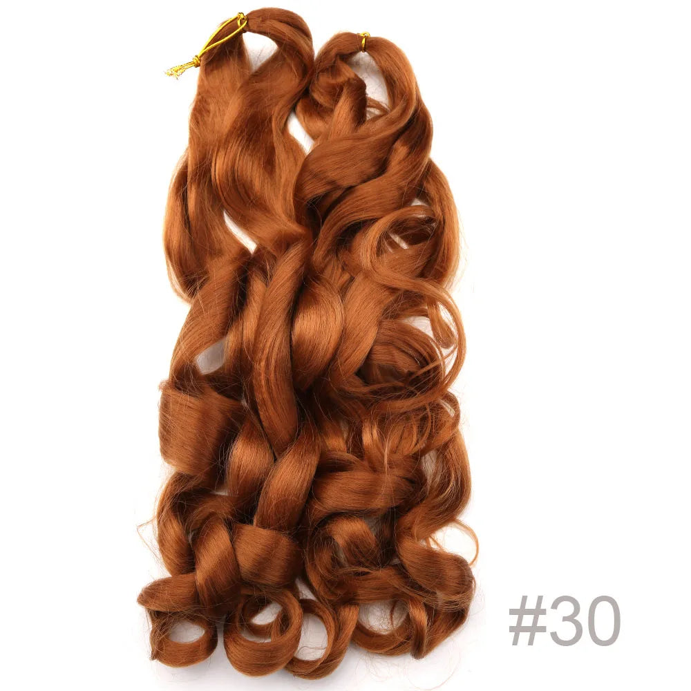 Syntetisk Loose Wave Flätning Hårförlängningar franska lockar Ombre #33, #27,#14, #30 - 24 Timmar Deals