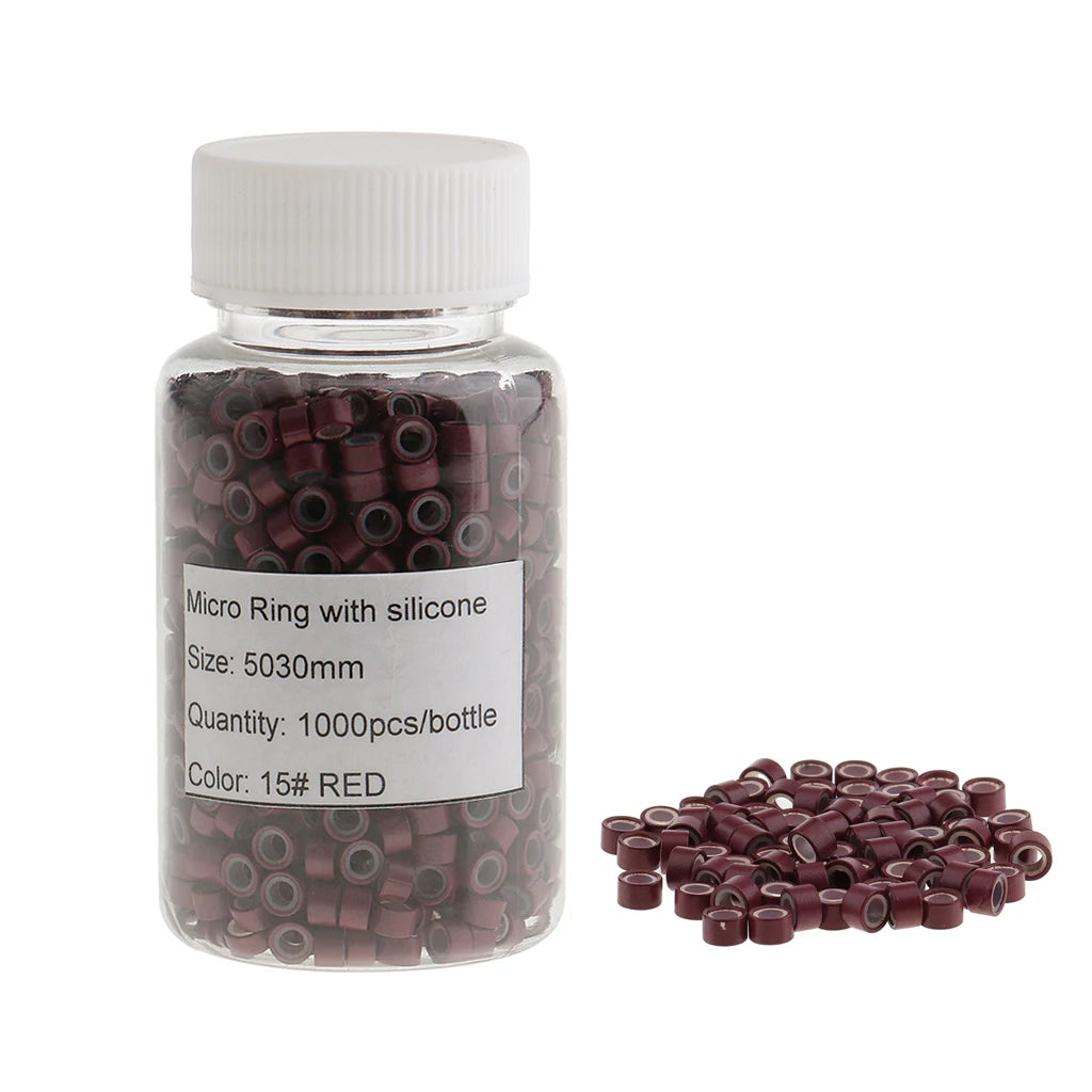 1000st Hårförlängning Silikon Mikroringar Länkar Pärlor - 24 Timmar Deals