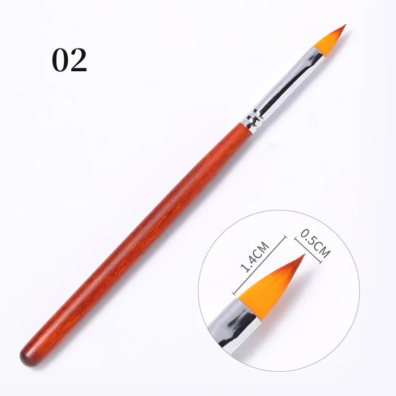 1 st Nail Art Ritning Målning Penna Tunn Rand Blomma Carving Liner Pensel - 24 Timmar Deals