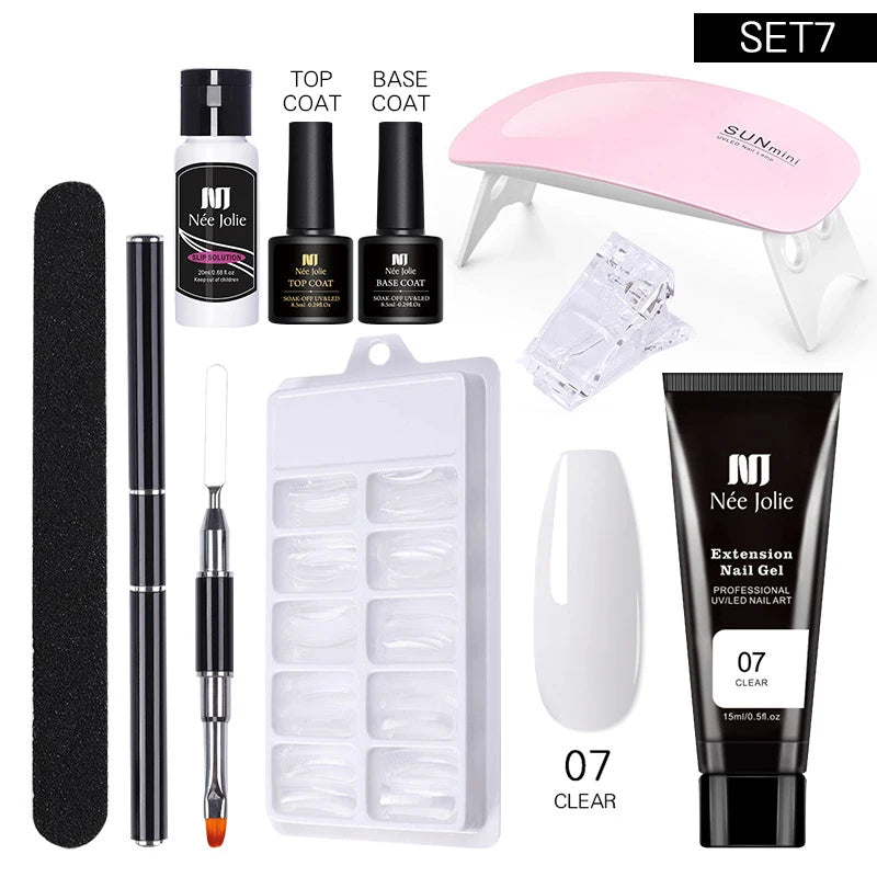 Polygel Set med LED/UV-lampa - 24 Timmar Deals