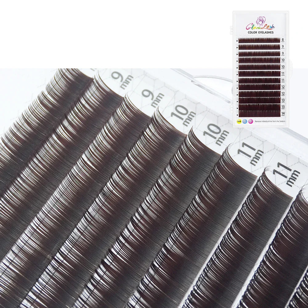 Individual Color Lashes Pink/Red/Green/White/Purple Mixed Length - 24 Timmar Deals