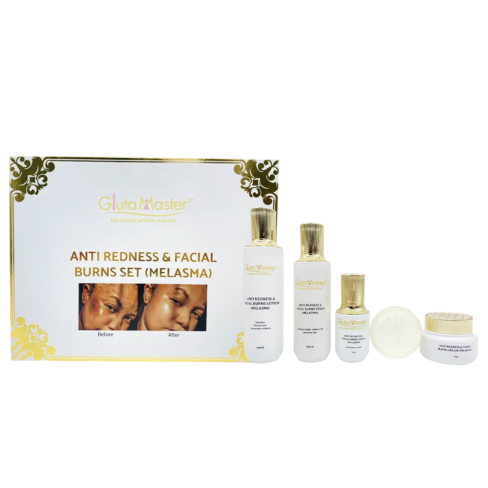 Gluta Master Anti Redness & Facial Burns Set Remove Melasma & Hyperpigmentation with Vitamine C Moisturizing Lightening Skin Set - 24 Timmar Deals