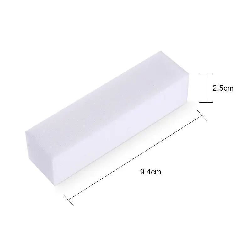 White Nail Art Buffers Sanding Block Buffing Grinding Polishing Block Nail File Buffer Pedicure Professional Nail Art Tool - 24 Timmar Deals