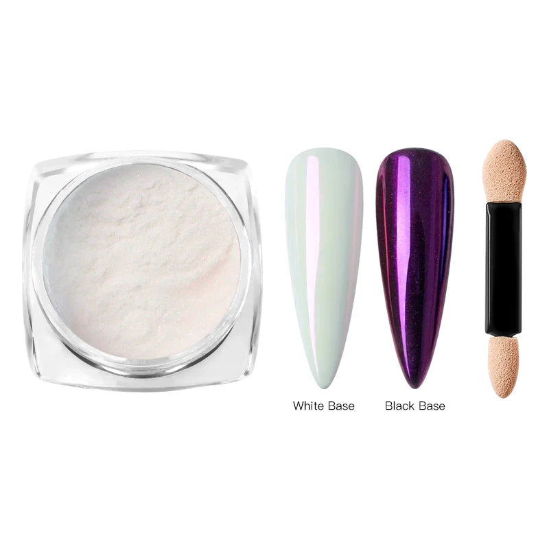 Holografisk Nail Glitter Pulver Laser Pigment Nail Art Dust Mirror Chrome - 24 Timmar Deals