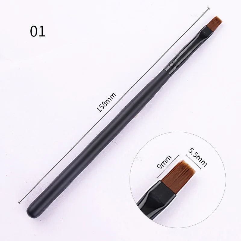 1 st Nail Art Ritning Målning Penna Tunn Rand Blomma Carving Liner Pensel - 24 Timmar Deals