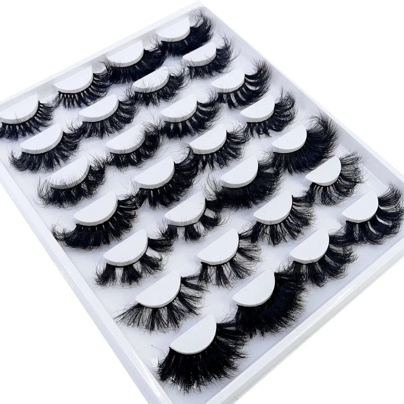 Lashes 14 Pairs Eyelashes Faux Mink Eyelashes Long Lasting Fluffy 25mm Mink Lashes Dramatic Volume lashes Extension Thick Long - 24 Timmar Deals