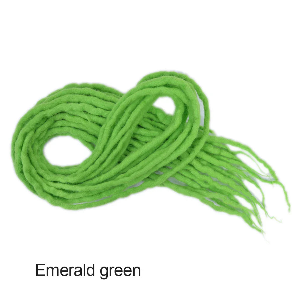 Syntetiska dreadlocks Virkat hår Mjukt ull Dread Locks Handgjorda fläta hårförlängning - 24 Timmar Deals