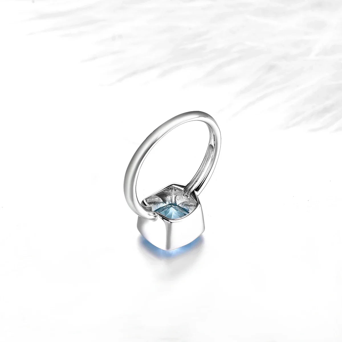 Naturlig himmelsblå Topaz Sterling Silver Ringar 2,7 karat Äkta Topaz - 24 Timmar Deals