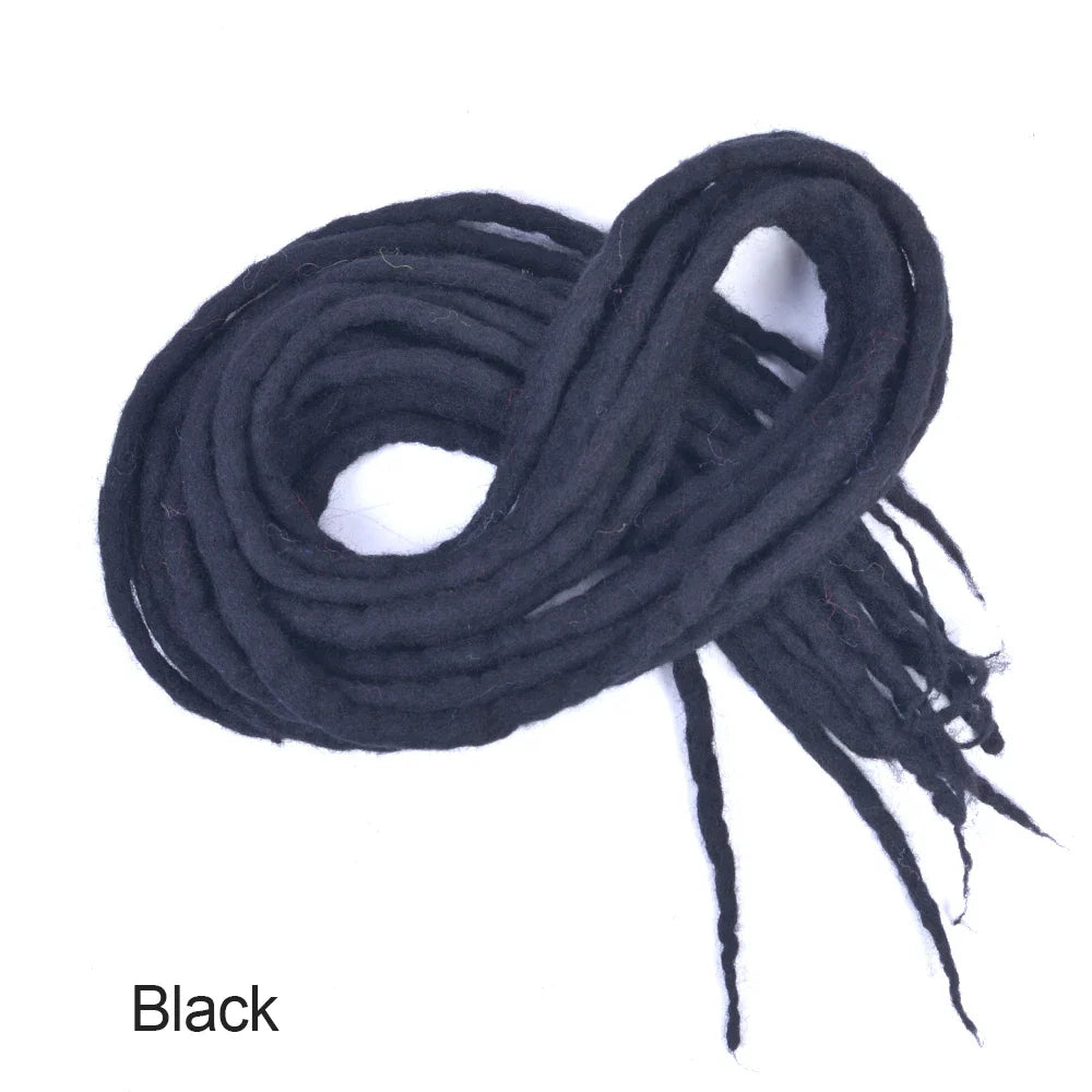 Syntetiska dreadlocks Virkat hår Mjukt ull Dread Locks Handgjorda fläta hårförlängning - 24 Timmar Deals