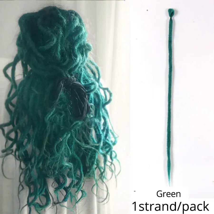 5 trådar 20 tum syntetiska dreadlocks hårförlängningar Mjukt handgjort virkat hår - 24 Timmar Deals