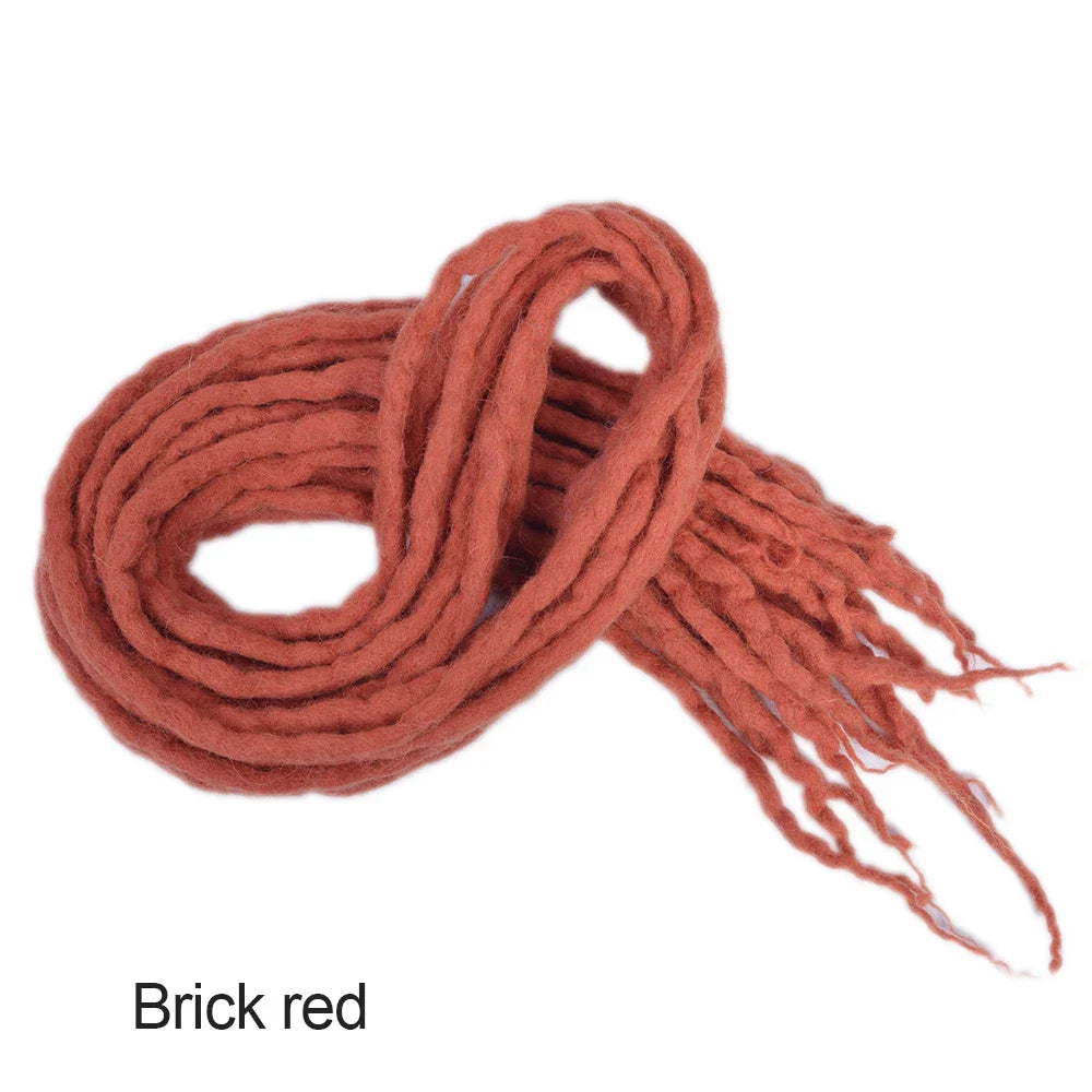 Syntetiska dreadlocks Virkat hår Mjukt ull Dread Locks Handgjorda fläta hårförlängning - 24 Timmar Deals