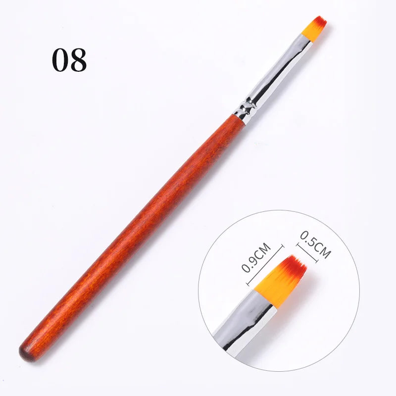 1 st Nail Art Ritning Målning Penna Tunn Rand Blomma Carving Liner Pensel - 24 Timmar Deals