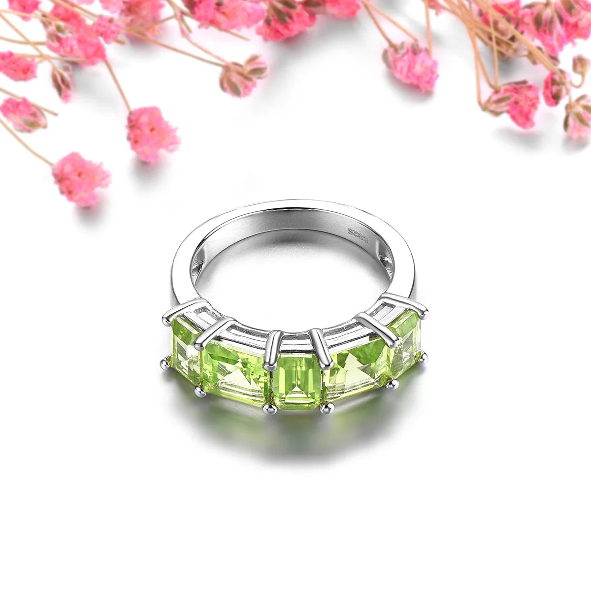 Äkta Peridot Sterling Silver Ringar 4,3 karat ädelsten - 24 Timmar Deals