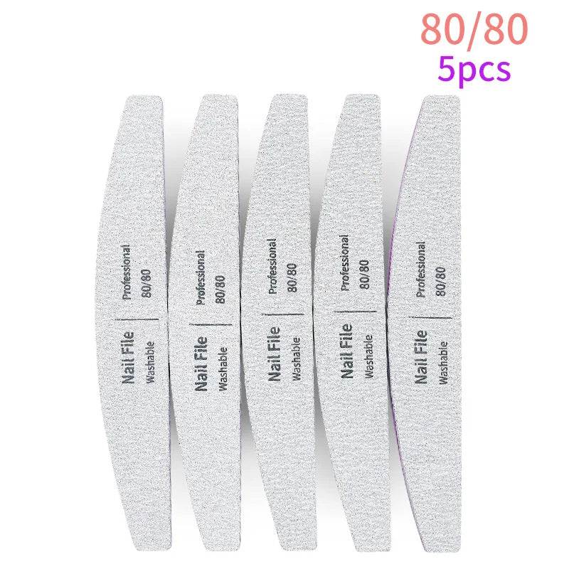 Nail File 100 to 180 Professional Tools Emery for Manicure Lime 240 Sandpaper Gel Polishing Files for Nails Buffers Set Polisher - 24 Timmar Deals